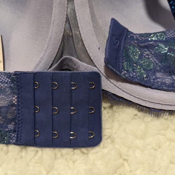 Victoria's Secret Dream Angels Lined Demi Bra Size 34DDD Purple Blue - Picture 6 of 9